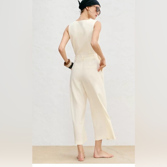 Zara long linen vest jumpsuit - Picture 4 of 6